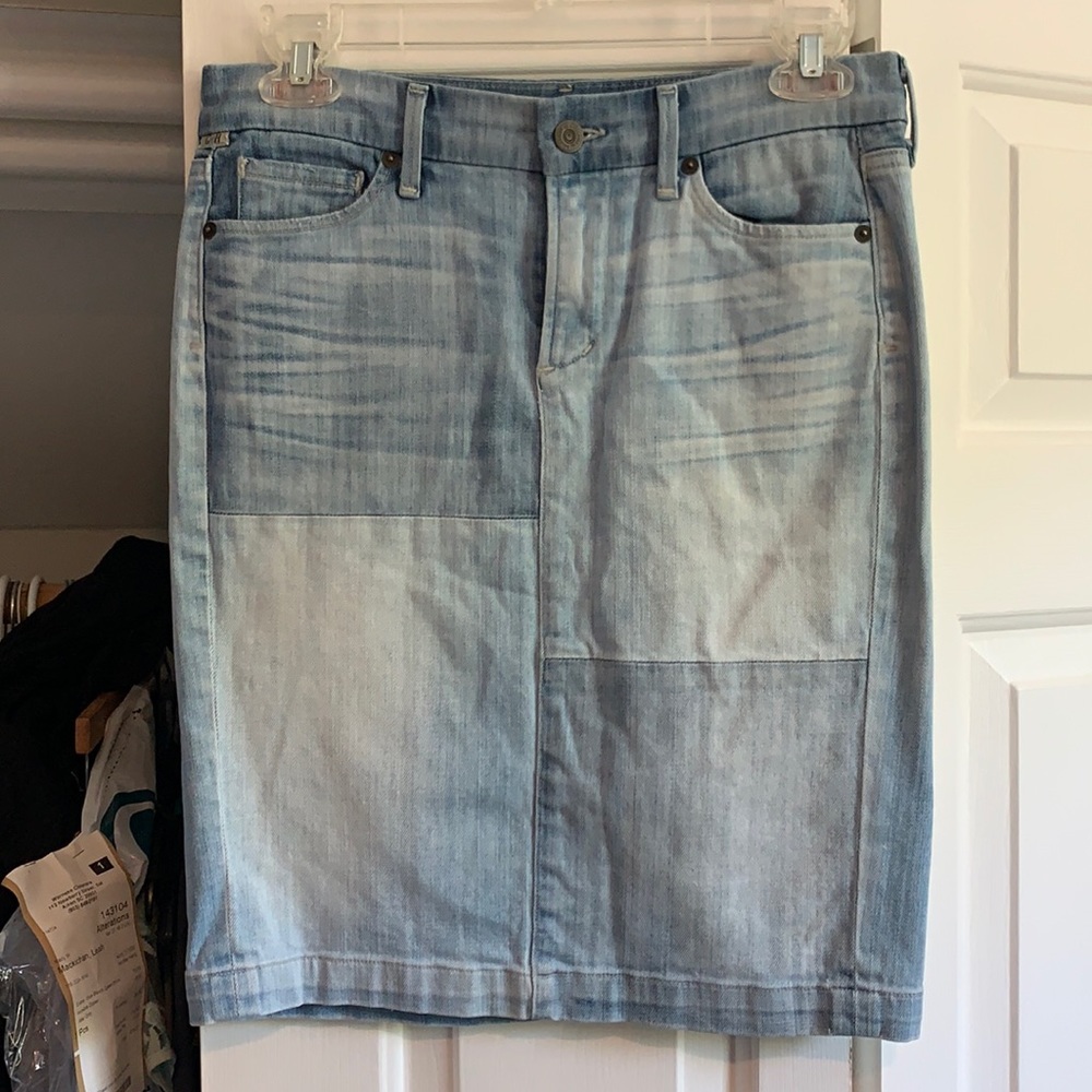 Citizens of Human Patchwork Denim Skirt